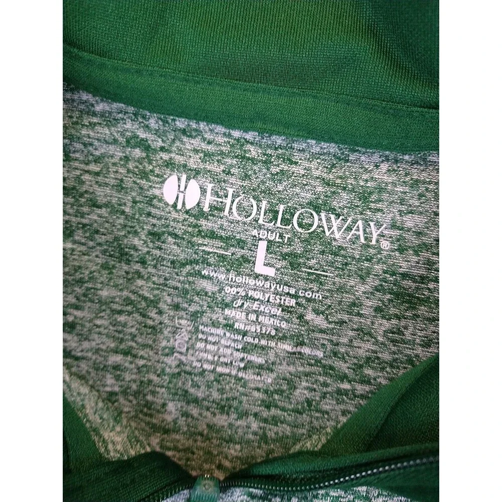 Holloway 1/4 Zip Pullover Sweatshirt Mens Large Performance Golf Heathered Green - Picture 3 of 6